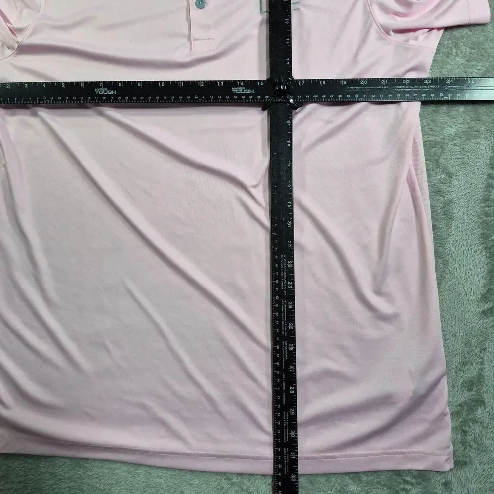 Puma Golf Shirt Mens XL Pink Polo PGA Tour Live Embroidered Performance